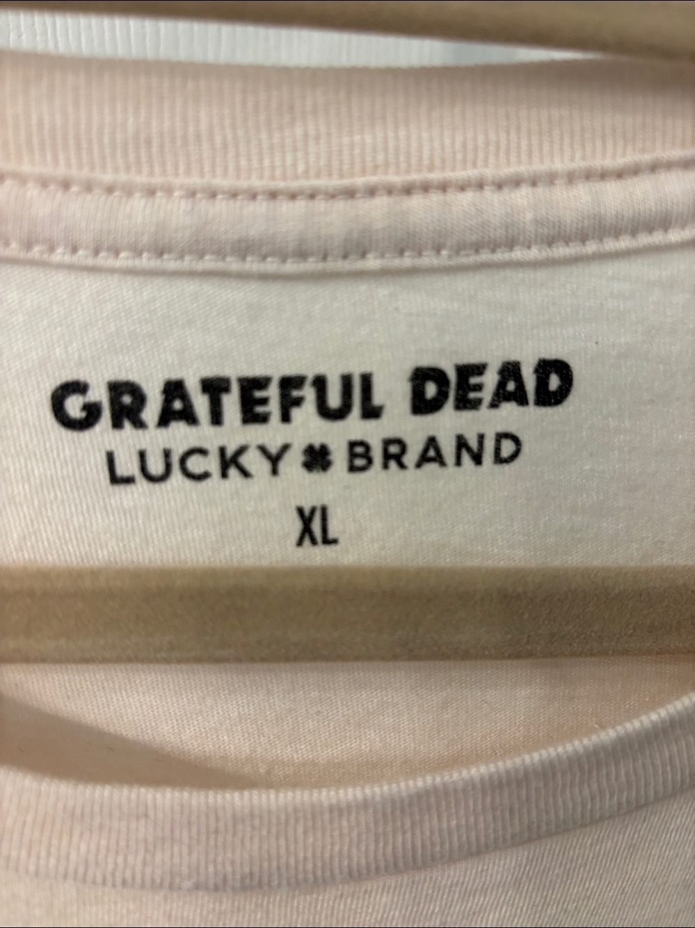 Lucky Brand Grateful Dead Butterflies Classic Crew in Peach Dust, XL, NWT - Picture 6 of 9